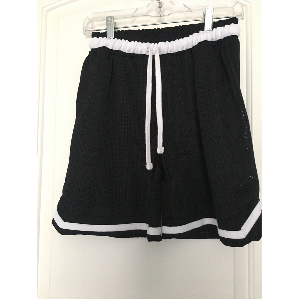 Evolution In Design Boys Active Athletic Mesh Shorts Size XL Black White